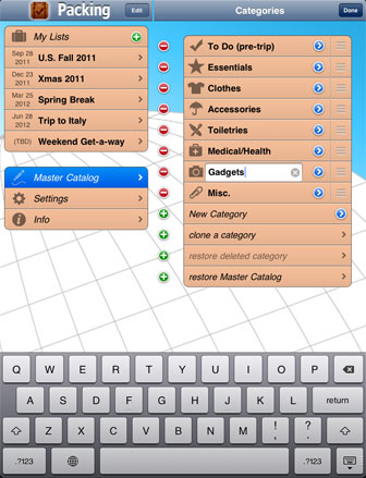 Catalog category editing