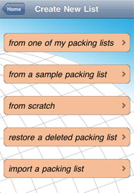 Create new list selections