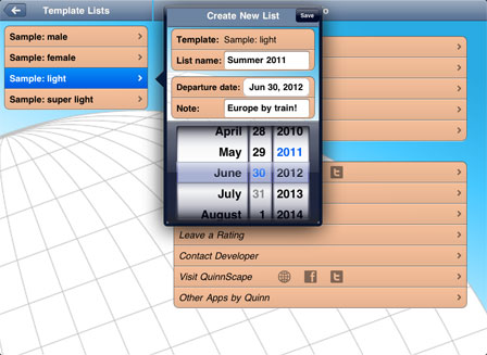 Create lists with sample templates