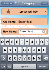 Edit category