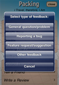 Feedback to developer