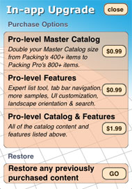 In-app upgrade