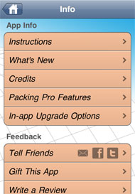 Info and Feedback page