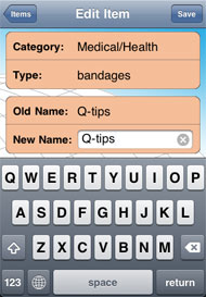 Edit catalog item