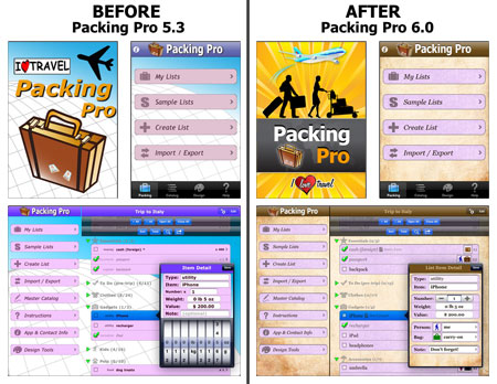 Packing Pro 6.0 -- before and after