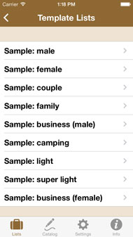 Sample lists