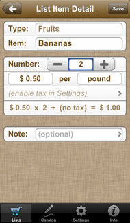 Item detail page (Shopping Pro)