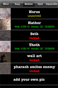 Wall art puzzle list