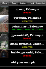 Palenque puzzle list