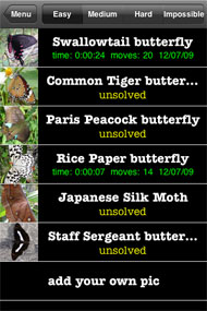 Butterfly puzzle list