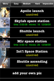 Spacecraft puzzle list
